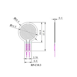 RP-C18.3-ST İnce Film Basınç Sensörü - Thumbnail