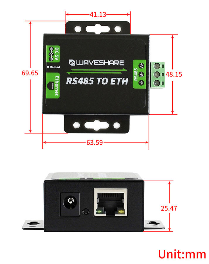 RS485 - Ethernet Dönüştürücü