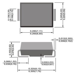 S3A 3A 50V Smd Diode DO214AB - Thumbnail