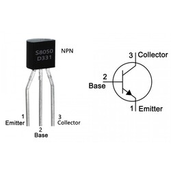 S8050 Transistor BJT NPN TO-92 - Thumbnail