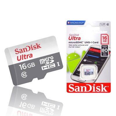 Sandisk Ultra 16Gb 80MB/S Class10 MicroSDHC Bellek Kartı