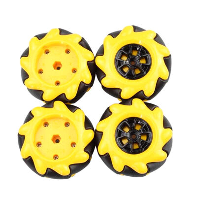 Türkiye - Sarı 60mm Mecanum Tekerlek Set 4 Adet