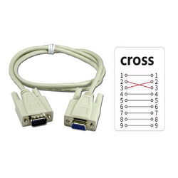 Seri Port - RS232 9 Pin Dişi - Erkek Kablo - Cross Bağlantı