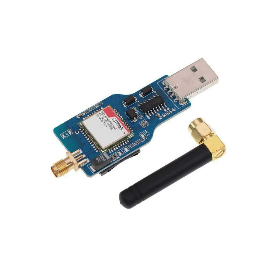 SIM800C Bluetooth Uyumlu GSM GPRS USB Modülü ve Anten - (IMEI No Kayıtlıdır)