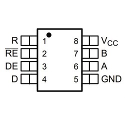 SN65HVD08DR 16mA Smd RS-485 Alıcı-Verici Entegresi SOIC8 - Thumbnail