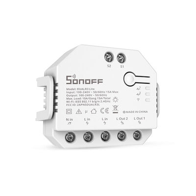 Sonoff - Sonoff Dual R3 Lite Akıllı Çift Kanallı Röle Kartı - Google Home Uyumlu