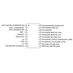 STM32F030F4P6TR SMD 32-Bit 48MHz Microcontroller TSSOP-20 - Thumbnail