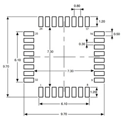 STM32F030K6T6 SMD 32-Bit 48MHz Microcontroller LQFP-32 - Thumbnail