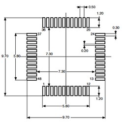 STM32F051C8T6 SMD 32-Bit 48MHz Microcontroller LQFP-48 - Thumbnail
