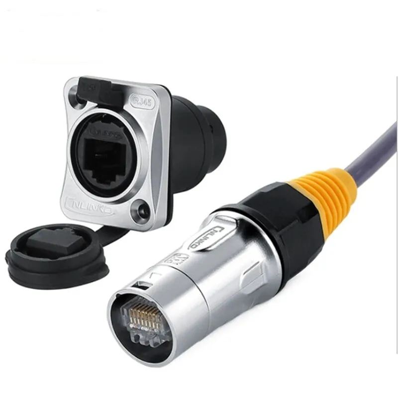 DirencNet - Su Geçirmez IP65 RJ45 Dişi - Erkek Takım Konnektör