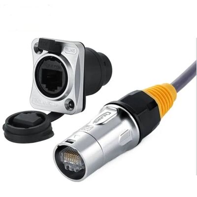 DirencNet - Su Geçirmez IP65 RJ45 Dişi - Erkek Takım Konnektör