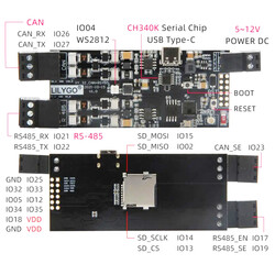T-CAN485 ESP32 CAN RS-485 WIFI Bluetooth Kablosuz IOT Kontrol Modülü - Thumbnail