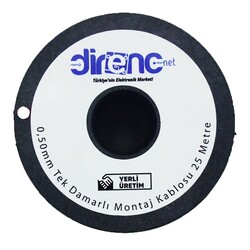 Tek Damarlı Montaj Kablosu 24AWG 25 Metre Sarı - Thumbnail