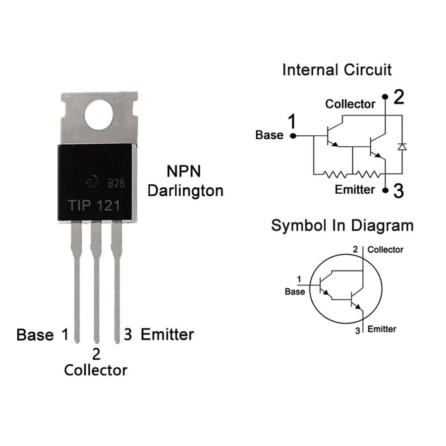 TIP121 Transistor BJT NPN TO-220