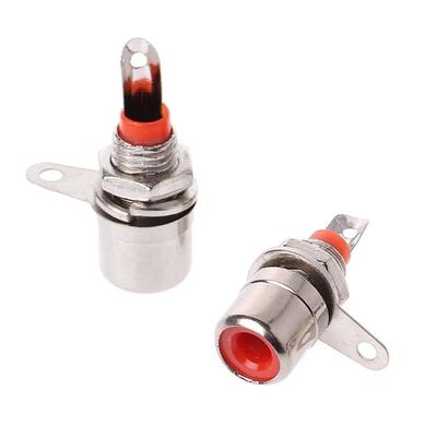 DirencNet - Tos Fiş RCA Şase Konnektör Somunlu Kırmızı