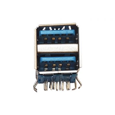 China - US 006 USB 3.0 A Konnektör 90C Çiftli - İkili