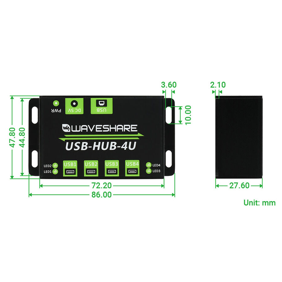 USB Çoklayıcı Hub 4 x USB 2.0