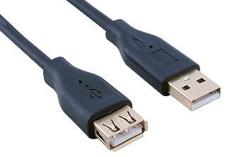 USB Erkek - Dişi Kablo 1.5 Metre - Siyah