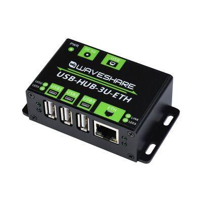 WaveShare - USB Hub - Ethernet Çok İşlevli Genişleyen 3xUSB Endüstriyel Dönüştürücü