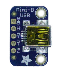 USB Mini-B Breakout Kartı - Çevirici - Thumbnail