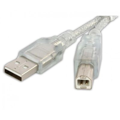 China - USB Printer Kablosu 5 Metre - Şeffaf Beyaz