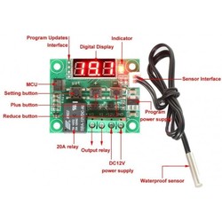 W1209 Digital Thermostat + Transparent Box - Thumbnail