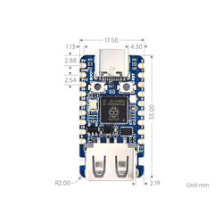 Waveshare RP2350A USB Mini Geliştirme Kartı (RP2350A, 150 MHz) - Thumbnail