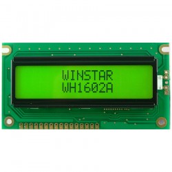 2x16 Lcd Display Green - WH1602A-YYH-CTK # 010