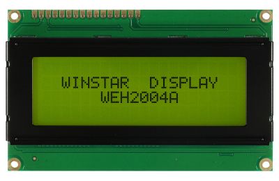 Winstar - 4x20 Karakter Lcd Ekran Yeşil - WH2004A-YYH-ET