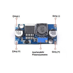 XL6009 Ayarlanabilir DC-DC Voltaj Regülatörü Modülü - Thumbnail